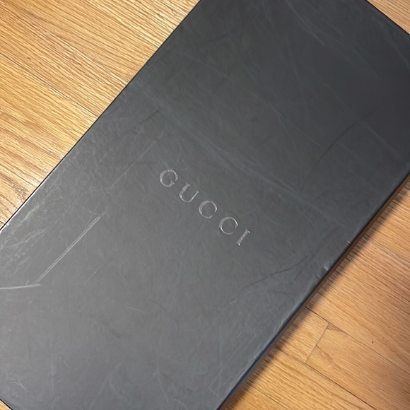 LIMITED!!! Gucci Black GG LEATHER BAMBOO HEEL ROSE GOLD KNEE BOOTS,37.5 - Picture 14 of 14